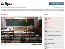 Tablet Screenshot of ligue-enseignement.be